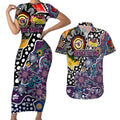 Personalised Sea Eagles NRL Celebrating 50 Years of Naidoc Couples Matching Short Sleeve Bodycon Dress and Hawaiian Shirt NAIDOC Week 2025 Aboriginal