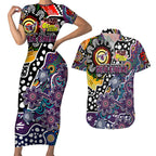 Personalised Sea Eagles NRL Celebrating 50 Years of Naidoc Couples Matching Short Sleeve Bodycon Dress and Hawaiian Shirt NAIDOC Week 2025 Aboriginal