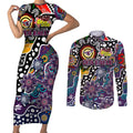 Personalised Sea Eagles NRL Celebrating 50 Years of Naidoc Couples Matching Short Sleeve Bodycon Dress and Long Sleeve Button Shirt NAIDOC Week 2025 Aboriginal