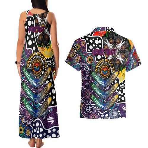 Personalised Sea Eagles NRL Celebrating 50 Years of Naidoc Couples Matching Tank Maxi Dress and Hawaiian Shirt NAIDOC Week 2025 Aboriginal