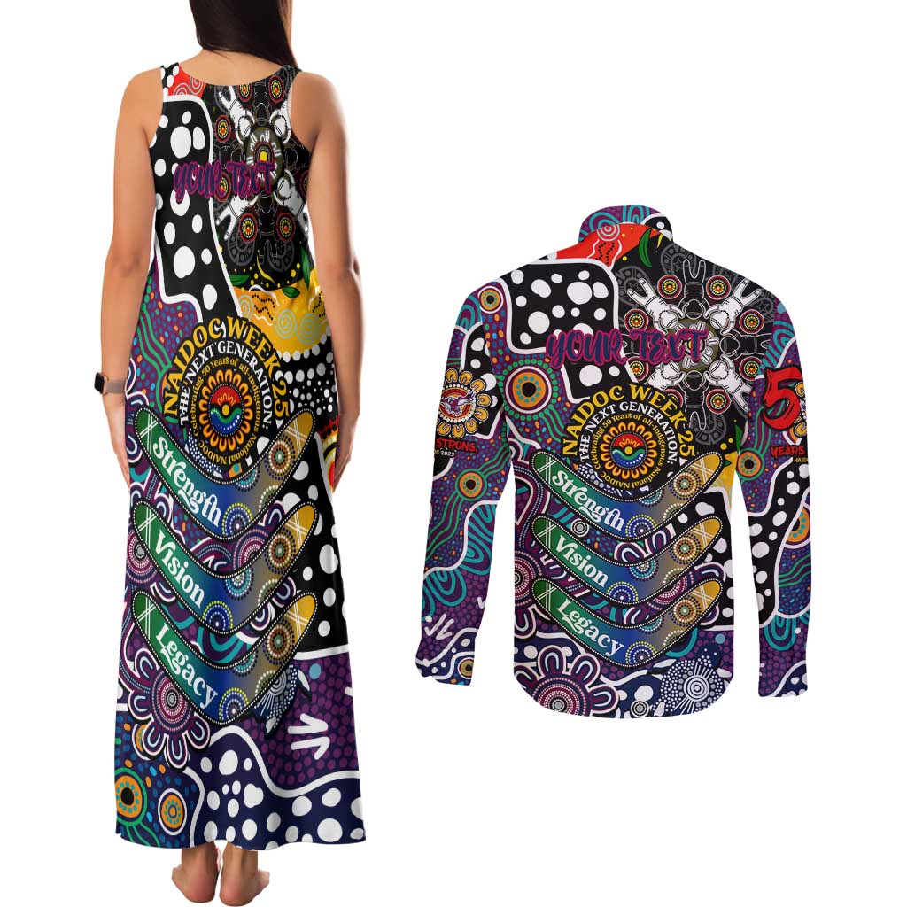Personalised Sea Eagles NRL Celebrating 50 Years of Naidoc Couples Matching Tank Maxi Dress and Long Sleeve Button Shirt NAIDOC Week 2025 Aboriginal