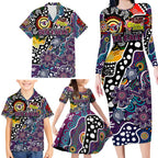 Personalised Sea Eagles NRL Celebrating 50 Years of Naidoc Family Matching Long Sleeve Bodycon Dress and Hawaiian Shirt NAIDOC Week 2025 Aboriginal