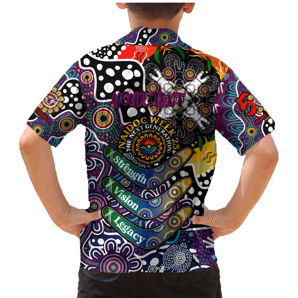 Personalised Sea Eagles NRL Celebrating 50 Years of Naidoc Family Matching Mermaid Dress and Hawaiian Shirt NAIDOC Week 2025 Aboriginal