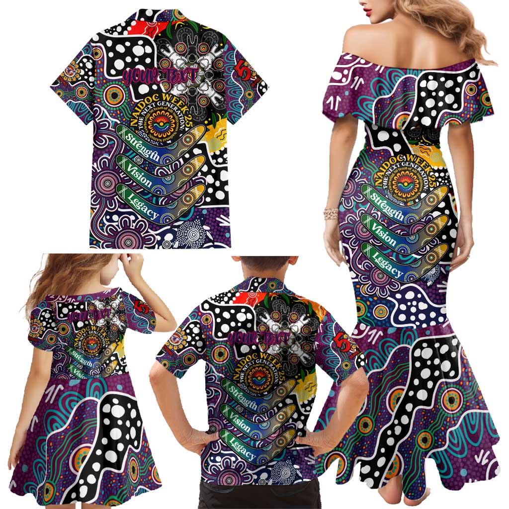Personalised Sea Eagles NRL Celebrating 50 Years of Naidoc Family Matching Mermaid Dress and Hawaiian Shirt NAIDOC Week 2025 Aboriginal