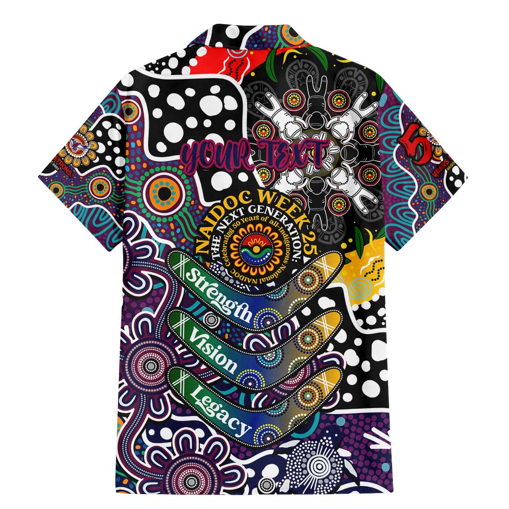Personalised Sea Eagles NRL Celebrating 50 Years of Naidoc Family Matching Mermaid Dress and Hawaiian Shirt NAIDOC Week 2025 Aboriginal