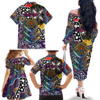Personalised Sea Eagles NRL Celebrating 50 Years of Naidoc Family Matching Off The Shoulder Long Sleeve Dress and Hawaiian Shirt NAIDOC Week 2025 Aboriginal