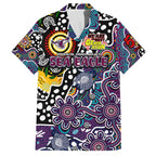 Personalised Sea Eagles NRL Celebrating 50 Years of Naidoc Family Matching Off The Shoulder Long Sleeve Dress and Hawaiian Shirt NAIDOC Week 2025 Aboriginal