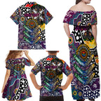 Personalised Sea Eagles NRL Celebrating 50 Years of Naidoc Family Matching Off Shoulder Maxi Dress and Hawaiian Shirt NAIDOC Week 2025 Aboriginal