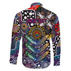 Personalised Sea Eagles NRL Celebrating 50 Years of Naidoc Family Matching Off Shoulder Maxi Dress and Hawaiian Shirt NAIDOC Week 2025 Aboriginal
