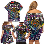 Personalised Sea Eagles NRL Celebrating 50 Years of Naidoc Family Matching Off Shoulder Short Dress and Hawaiian Shirt NAIDOC Week 2025 Aboriginal