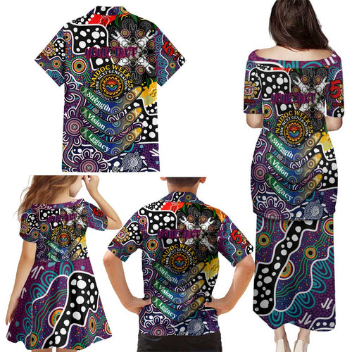 Personalised Sea Eagles NRL Celebrating 50 Years of Naidoc Family Matching Puletasi and Hawaiian Shirt NAIDOC Week 2025 Aboriginal