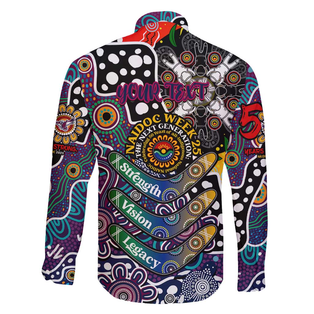 Personalised Sea Eagles NRL Celebrating 50 Years of Naidoc Family Matching Puletasi and Hawaiian Shirt NAIDOC Week 2025 Aboriginal