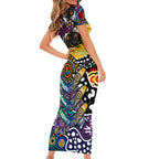 Personalised Sea Eagles NRL Celebrating 50 Years of Naidoc Family Matching Short Sleeve Bodycon Dress and Hawaiian Shirt NAIDOC Week 2025 Aboriginal