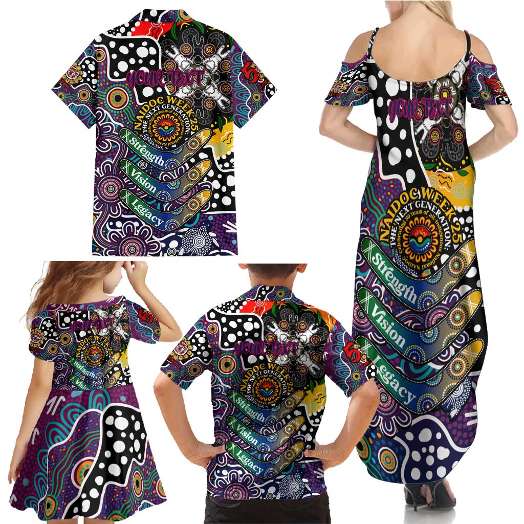 Personalised Sea Eagles NRL Celebrating 50 Years of Naidoc Family Matching Summer Maxi Dress and Hawaiian Shirt NAIDOC Week 2025 Aboriginal