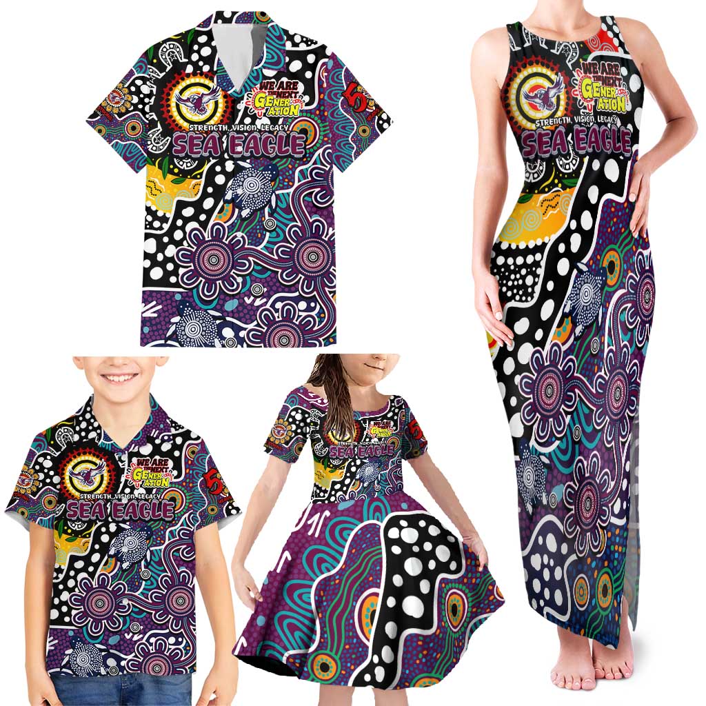 Personalised Sea Eagles NRL Celebrating 50 Years of Naidoc Family Matching Tank Maxi Dress and Hawaiian Shirt NAIDOC Week 2025 Aboriginal