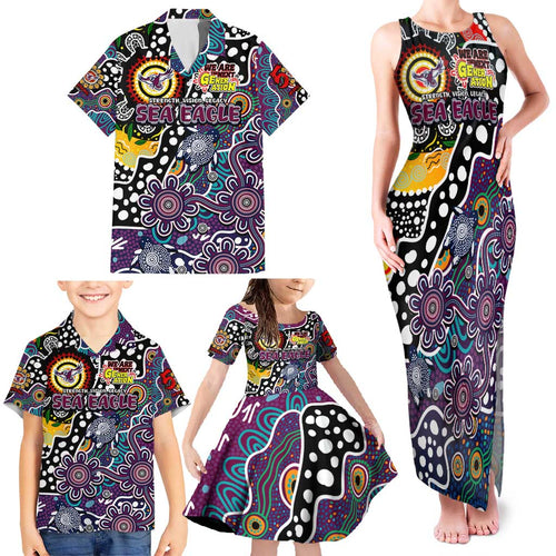 Personalised Sea Eagles NRL Celebrating 50 Years of Naidoc Family Matching Tank Maxi Dress and Hawaiian Shirt NAIDOC Week 2025 Aboriginal