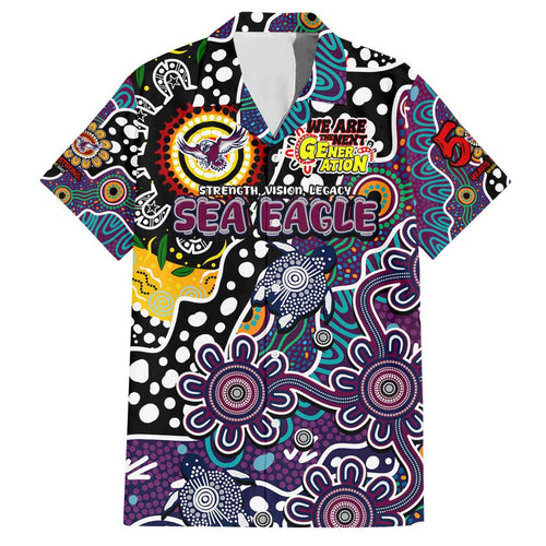 Personalised Sea Eagles NRL Celebrating 50 Years of Naidoc Hawaiian Shirt NAIDOC Week 2025 Aboriginal