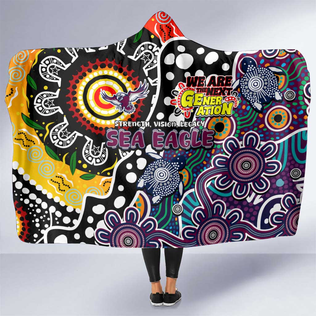 Sea Eagles NRL Celebrating 50 Years of Naidoc Hooded Blanket NAIDOC Week 2025 Aboriginal