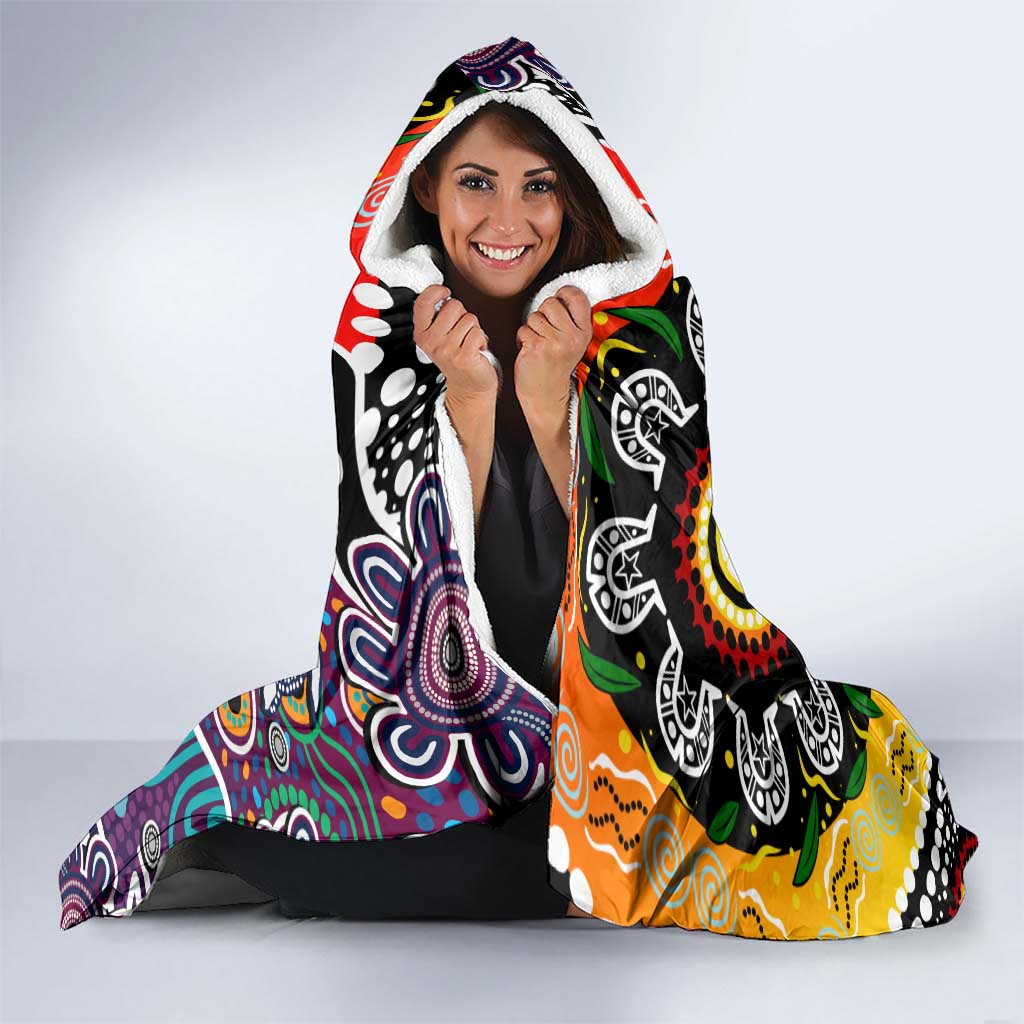 Sea Eagles NRL Celebrating 50 Years of Naidoc Hooded Blanket NAIDOC Week 2025 Aboriginal