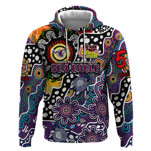 Personalised Sea Eagles NRL Celebrating 50 Years of Naidoc Hoodie NAIDOC Week 2025 Aboriginal