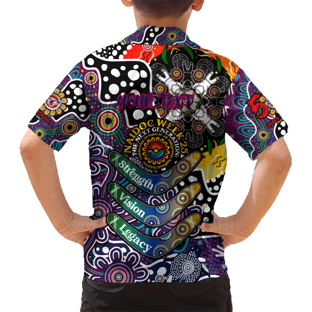 Personalised Sea Eagles NRL Celebrating 50 Years of Naidoc Kid Hawaiian Shirt NAIDOC Week 2025 Aboriginal