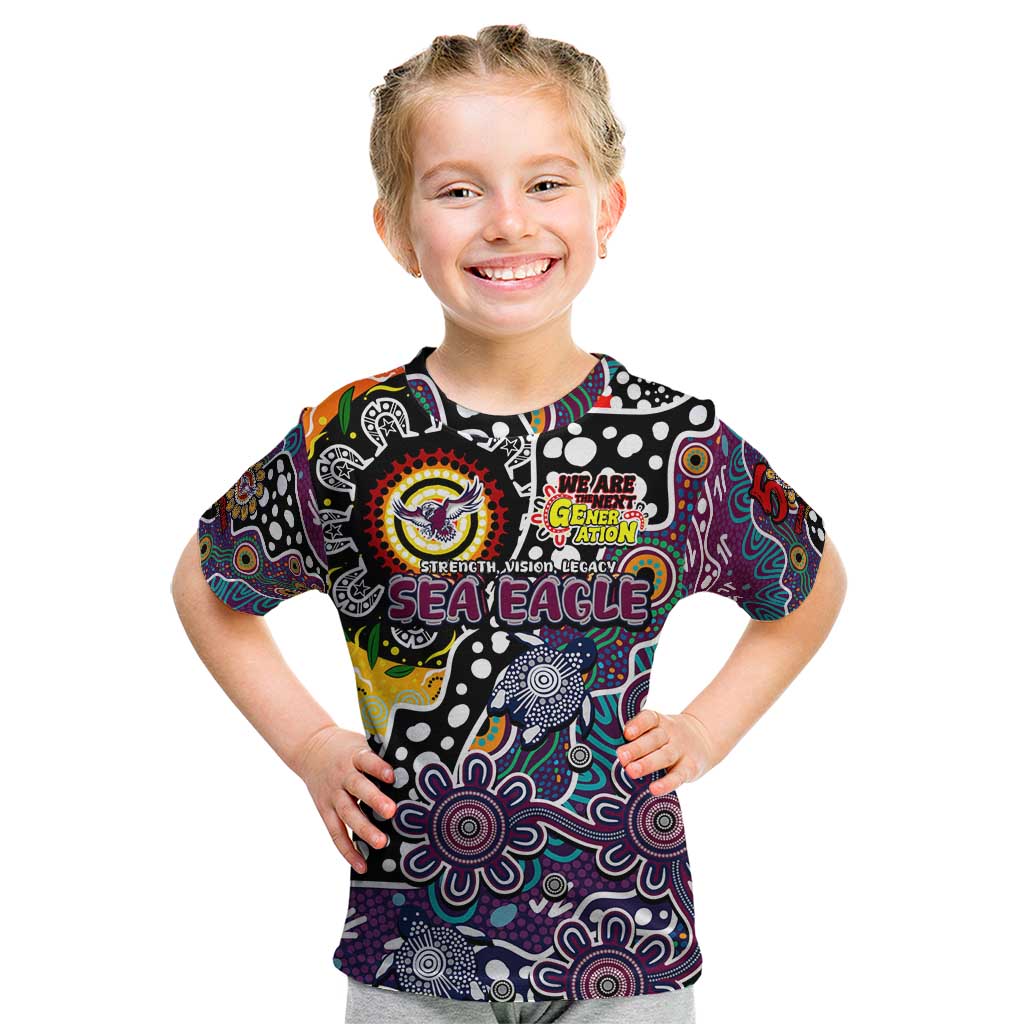 Personalised Sea Eagles NRL Celebrating 50 Years of Naidoc Kid T Shirt NAIDOC Week 2025 Aboriginal