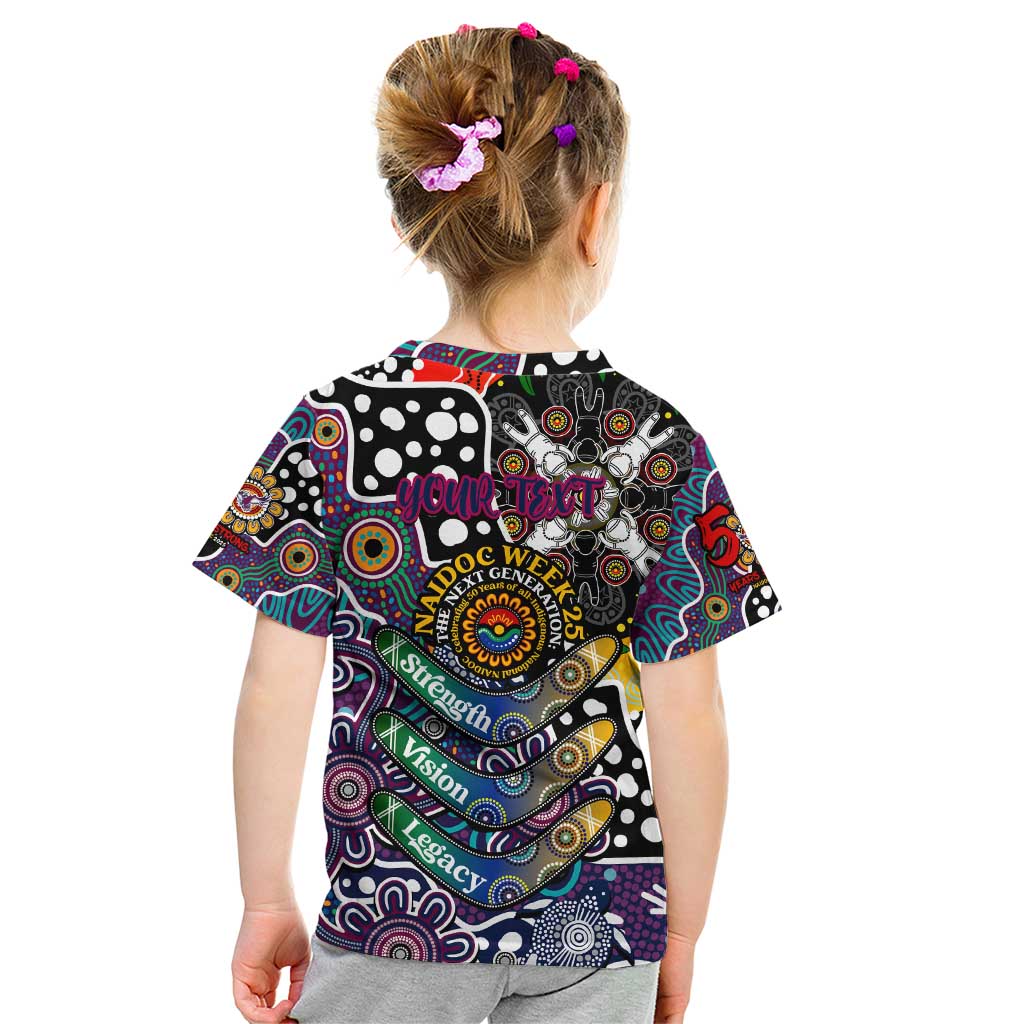 Personalised Sea Eagles NRL Celebrating 50 Years of Naidoc Kid T Shirt NAIDOC Week 2025 Aboriginal