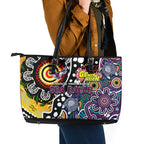 Sea Eagles NRL Celebrating 50 Years of Naidoc Leather Tote Bag NAIDOC Week 2025 Aboriginal