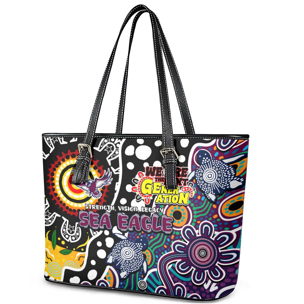 Sea Eagles NRL Celebrating 50 Years of Naidoc Leather Tote Bag NAIDOC Week 2025 Aboriginal