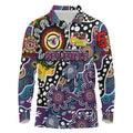Personalised Sea Eagles NRL Celebrating 50 Years of Naidoc Long Sleeve Polo Shirt NAIDOC Week 2025 Aboriginal