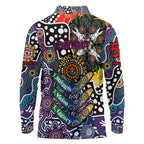 Personalised Sea Eagles NRL Celebrating 50 Years of Naidoc Long Sleeve Polo Shirt NAIDOC Week 2025 Aboriginal