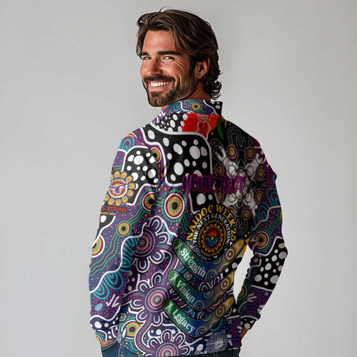 Personalised Sea Eagles NRL Celebrating 50 Years of Naidoc Long Sleeve Polo Shirt NAIDOC Week 2025 Aboriginal