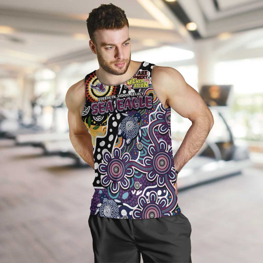 Personalised Sea Eagles NRL Celebrating 50 Years of Naidoc Men Tank Top NAIDOC Week 2025 Aboriginal