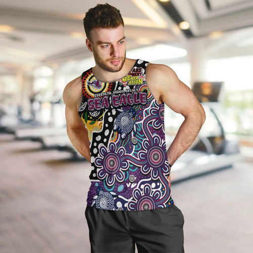 Personalised Sea Eagles NRL Celebrating 50 Years of Naidoc Men Tank Top NAIDOC Week 2025 Aboriginal
