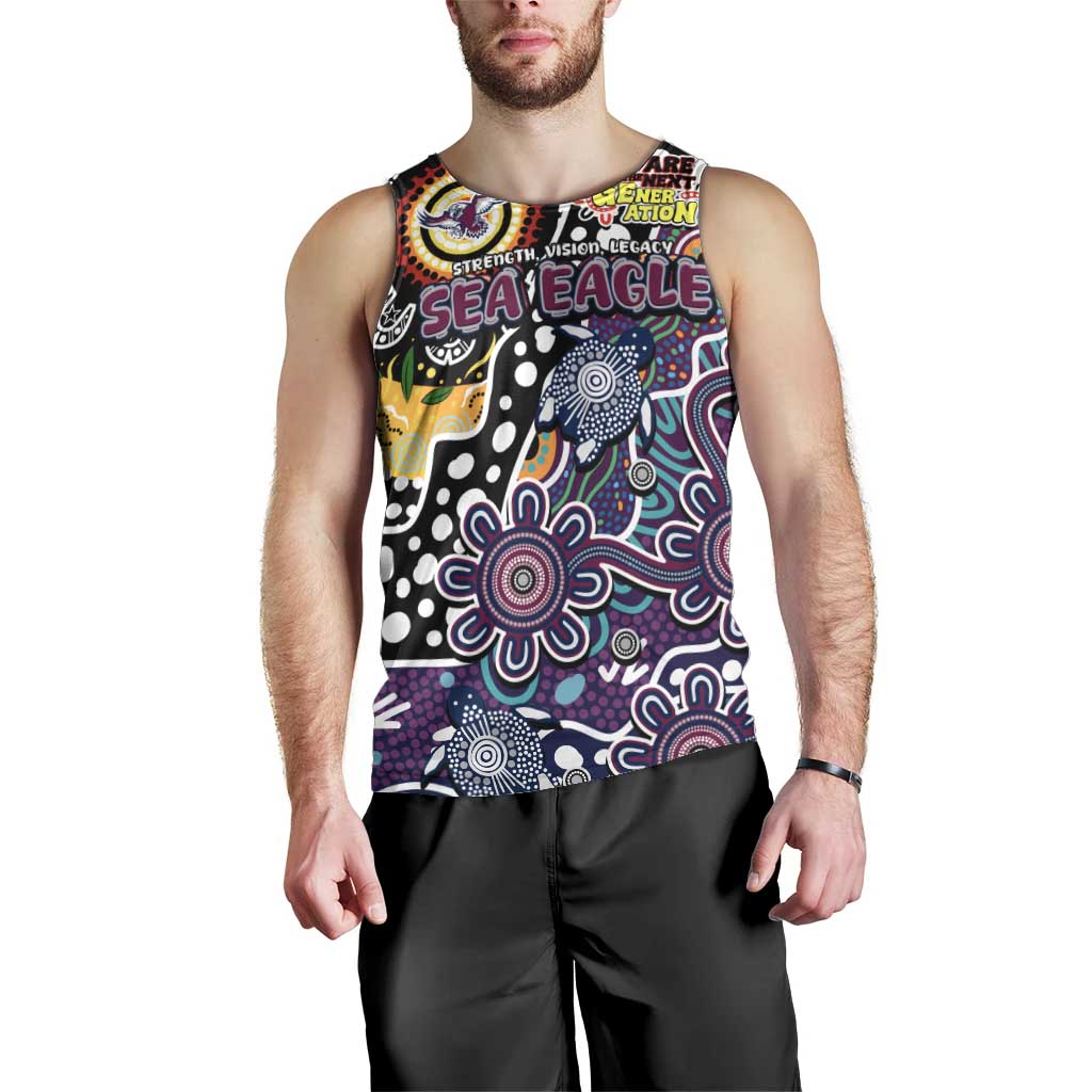Personalised Sea Eagles NRL Celebrating 50 Years of Naidoc Men Tank Top NAIDOC Week 2025 Aboriginal