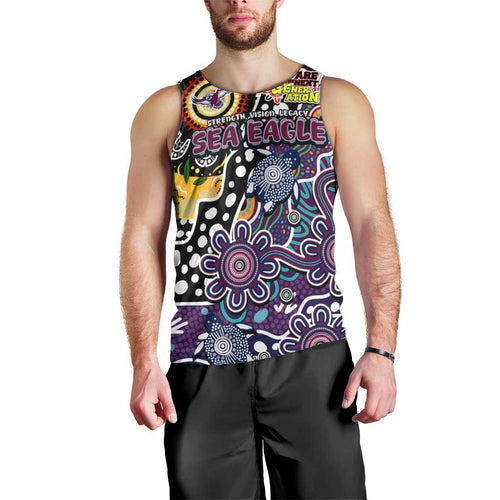 Personalised Sea Eagles NRL Celebrating 50 Years of Naidoc Men Tank Top NAIDOC Week 2025 Aboriginal