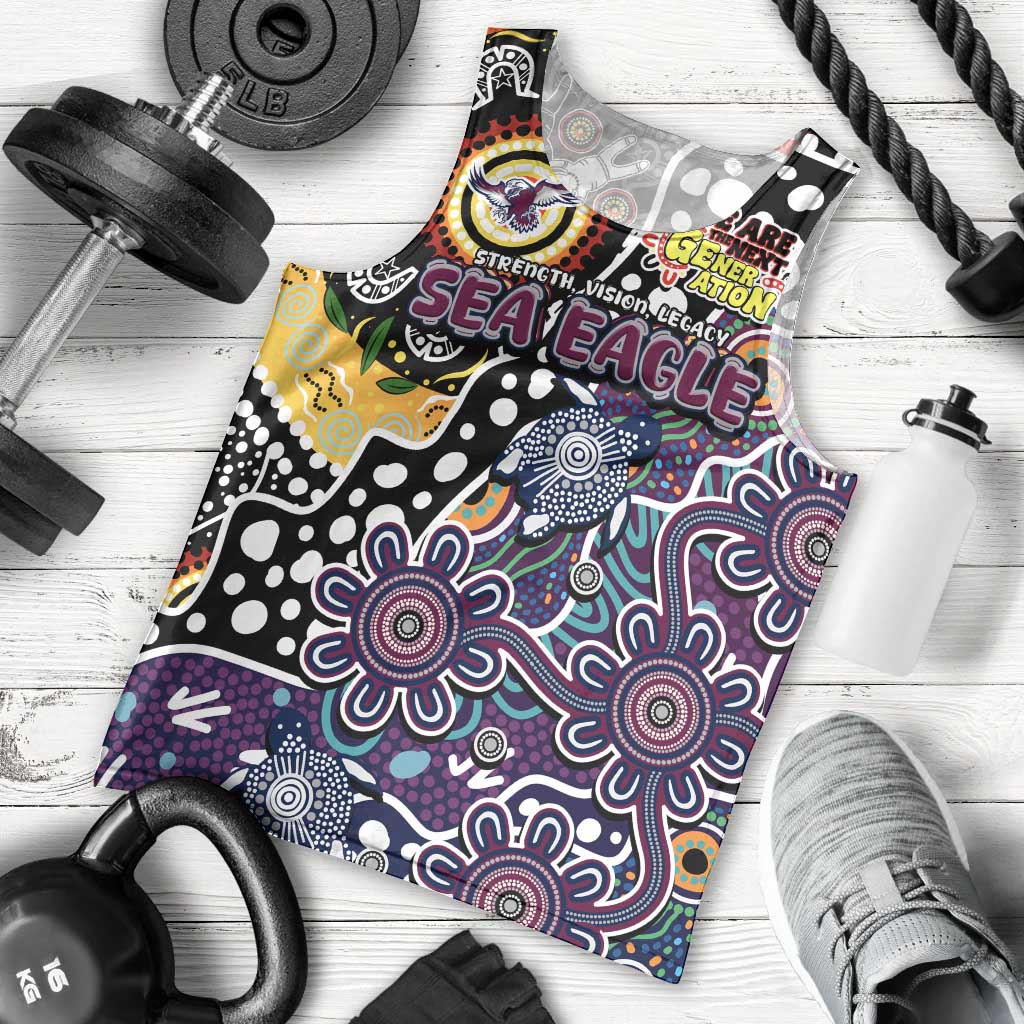 Personalised Sea Eagles NRL Celebrating 50 Years of Naidoc Men Tank Top NAIDOC Week 2025 Aboriginal
