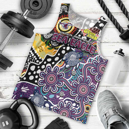 Personalised Sea Eagles NRL Celebrating 50 Years of Naidoc Men Tank Top NAIDOC Week 2025 Aboriginal