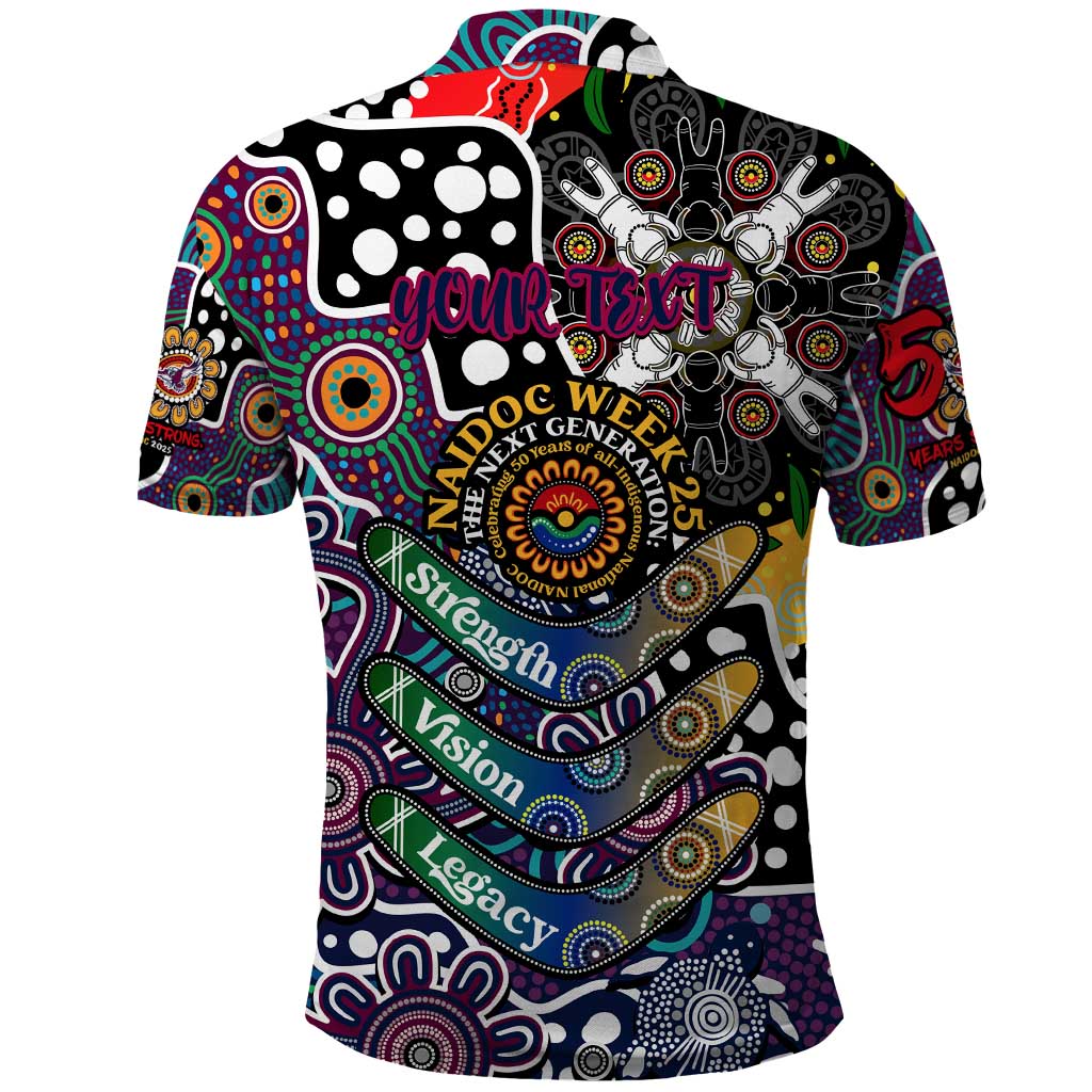 Personalised Sea Eagles NRL Celebrating 50 Years of Naidoc Polo Shirt NAIDOC Week 2025 Aboriginal