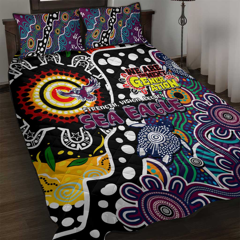 Sea Eagles NRL Celebrating 50 Years of Naidoc Quilt Bed Set NAIDOC Week 2025 Aboriginal