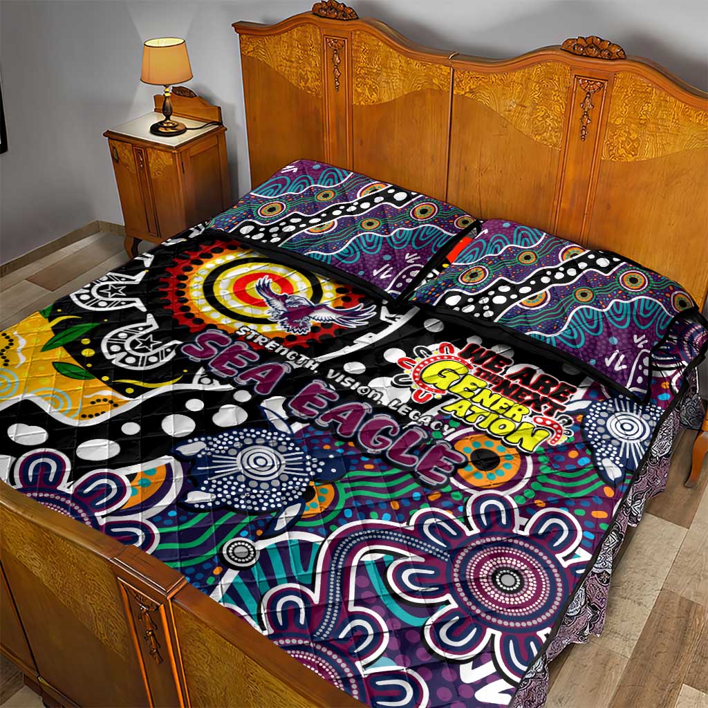 Sea Eagles NRL Celebrating 50 Years of Naidoc Quilt Bed Set NAIDOC Week 2025 Aboriginal