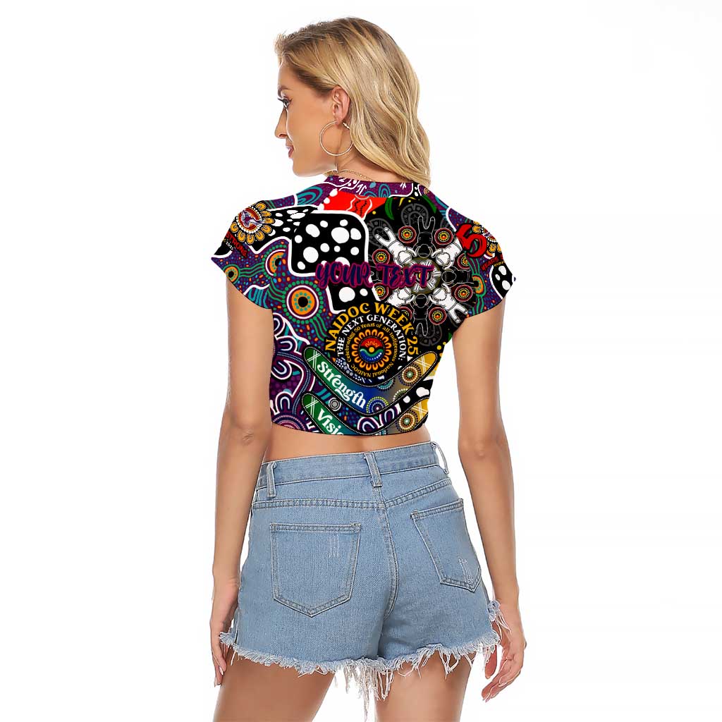 Personalised Sea Eagles NRL Celebrating 50 Years of Naidoc Raglan Cropped T Shirt NAIDOC Week 2025 Aboriginal