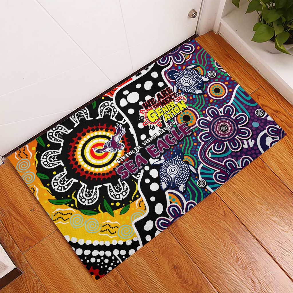 Sea Eagles NRL Celebrating 50 Years of Naidoc Rubber Doormat NAIDOC Week 2025 Aboriginal