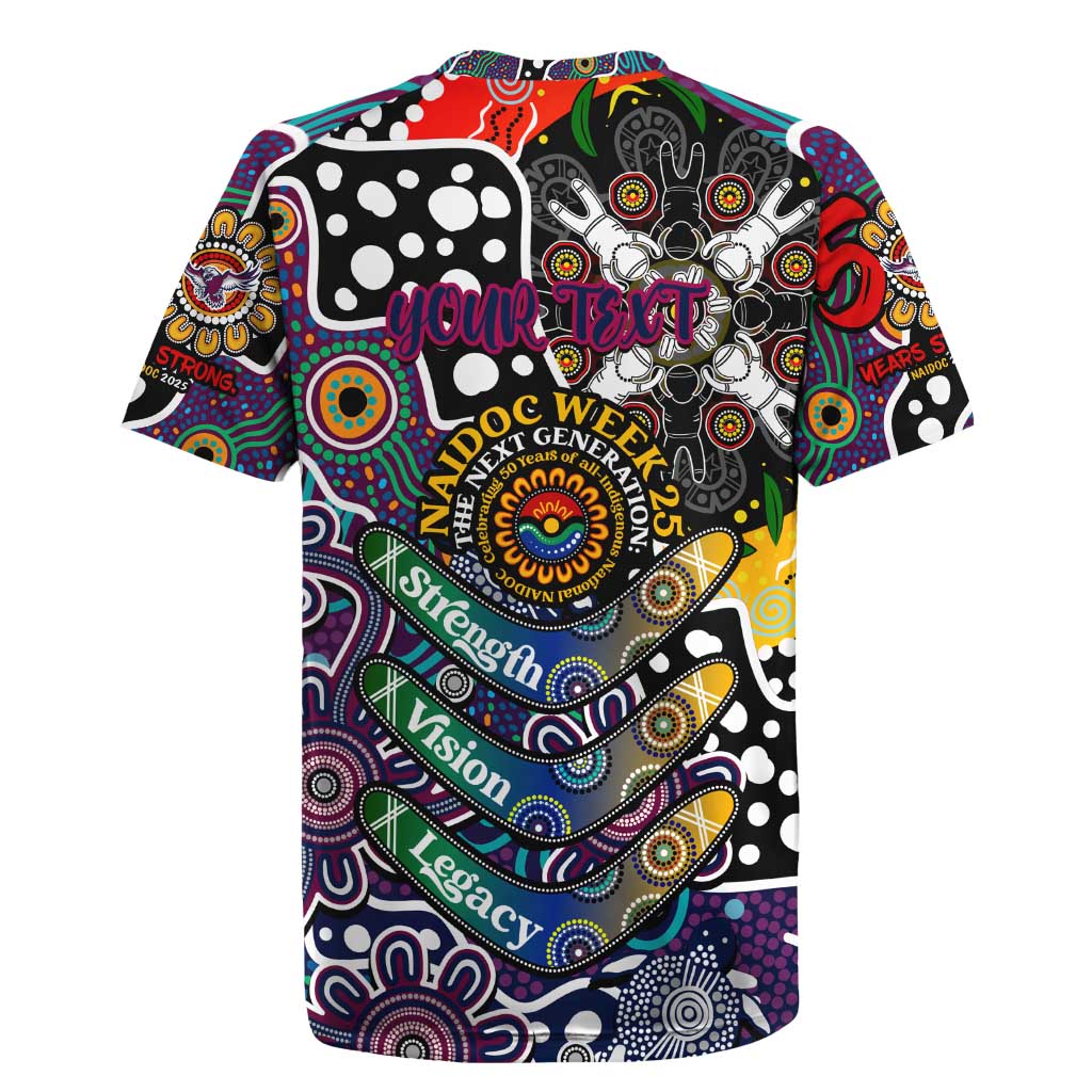 Personalised Sea Eagles NRL Celebrating 50 Years of Naidoc Rugby Jersey NAIDOC Week 2025 Aboriginal