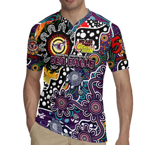 Personalised Sea Eagles NRL Celebrating 50 Years of Naidoc Rugby Jersey NAIDOC Week 2025 Aboriginal