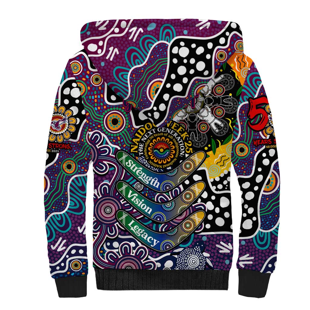 Personalised Sea Eagles NRL Celebrating 50 Years of Naidoc Sherpa Hoodie NAIDOC Week 2025 Aboriginal