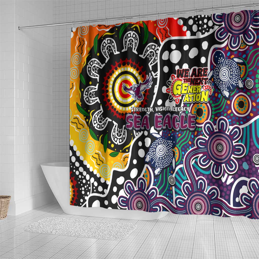 Sea Eagles NRL Celebrating 50 Years of Naidoc Shower Curtain NAIDOC Week 2025 Aboriginal