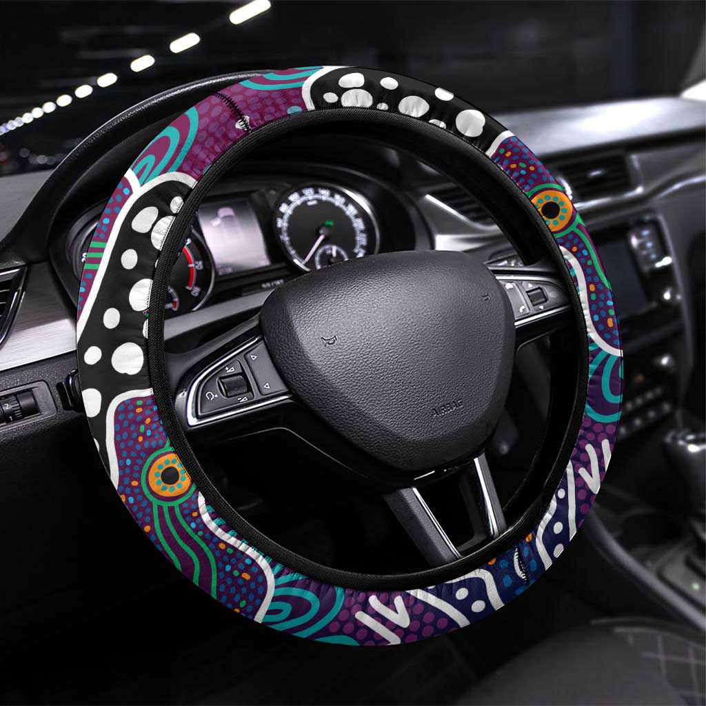 Sea Eagles NRL Celebrating 50 Years of Naidoc Steering Wheel Cover NAIDOC Week 2025 Aboriginal