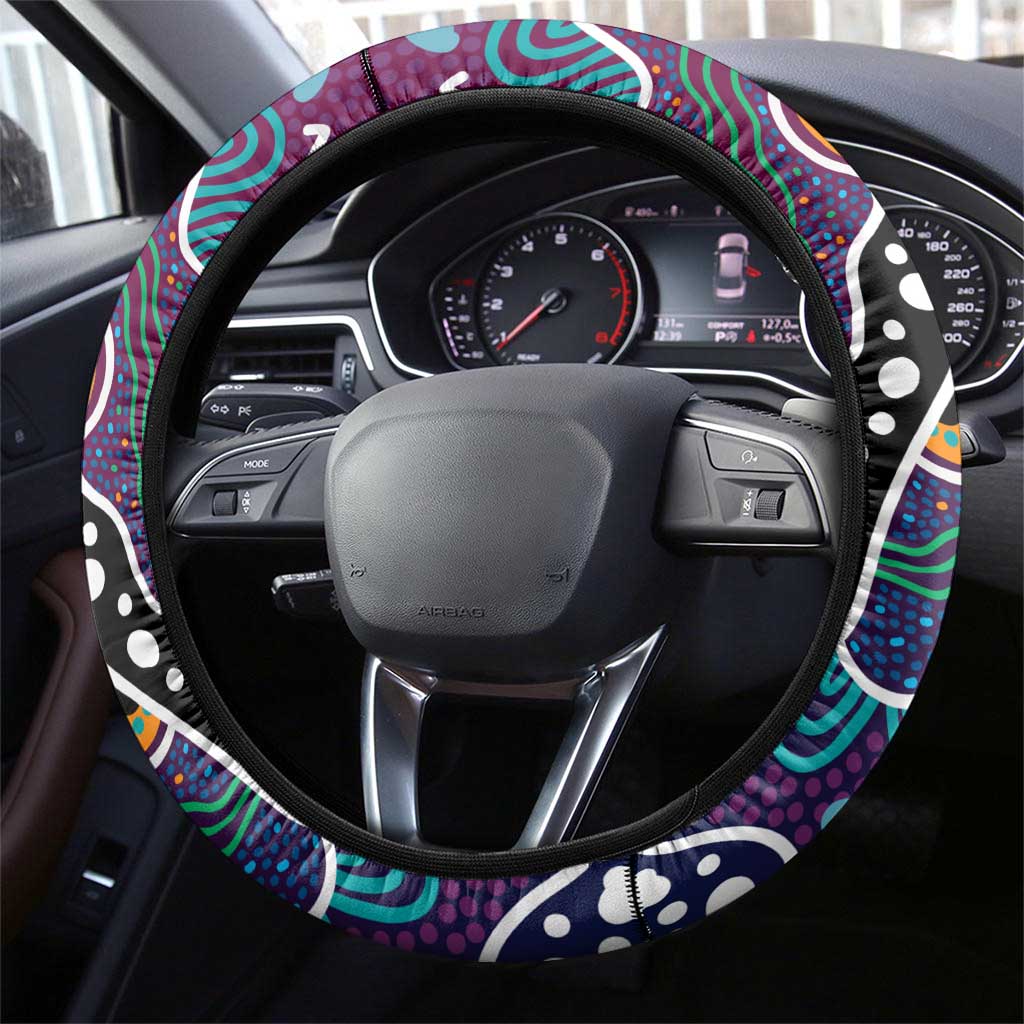 Sea Eagles NRL Celebrating 50 Years of Naidoc Steering Wheel Cover NAIDOC Week 2025 Aboriginal