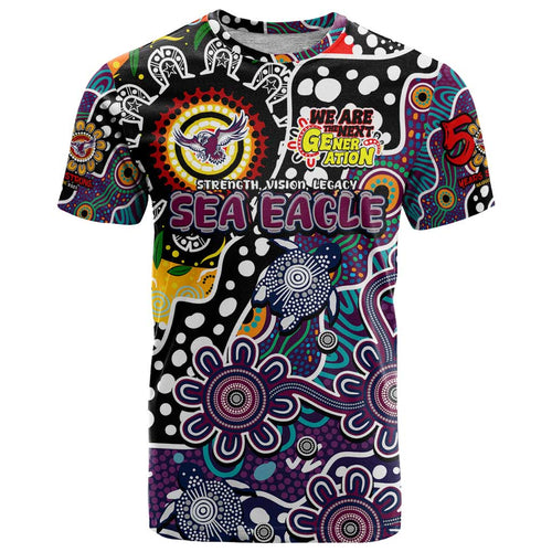 Personalised Sea Eagles NRL Celebrating 50 Years of Naidoc T Shirt NAIDOC Week 2025 Aboriginal
